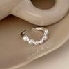 Moda INS Anillo abierto estilo coreano cuentas redondas anillo irregular línea de onda anillo abierto femenino suministro de comercio exterior
