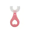 Cepillo de Dientes Infantil en Forma de U para Bebés y Niños de 2-6-12 Años, Cepillo de Silicona Suave para Limpieza Bucal y Cepillado