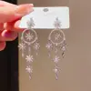 Pendientes de Borla de Cristal de Resina Incrustados de Diamantes con Forma de Rombo Lujo Accesible Ganchos de Oreja de Gama Alta Moda Personalizable Pendientes Versátiles para Mujer