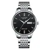 Guanqin 16221 Reloj para Hombre Reloj Mecánico Completamente Automático Resistente al Agua Luminoso de Negocios Acero Inoxidable Correa de Acero Nuevo Reloj para Hombre