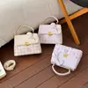 Bolso de Hombro de Moda Estilo Coreano para Mujer, Estampado Lindo de Dibujos Animados, Lazo, Bolso Cruzado de Mano, Bolso Cuadrado Pequeño Dulce y Versátil