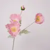 Nueva Flor de Amapola de Alto Aspecto y Sensación Hidratante, Tallo Único de 62 cm, Flor Artificial para Decoración del Hogar y Exhibición en Cafeterías