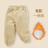 Calças Infantis Calças de Veludo para Meninos Primavera e Outono Calças Casuais para Bebês Meninas Roupa de Outono Infantil Algodão Puro