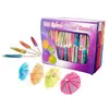 50 Palillos de Paraguas para Platos Fríos, Decoraciones para Repostería, Fiesta Hawaiana, Paraguas de Palmera, Palillos de Paraguas de Sandía, Palillos Desechables de Fruta para Manualidades