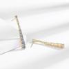 Japonês e coreano Novo Estilo Estilo Étnico Brincos de Borla de Cristal Estilo de Luxo Feminino Nicho High-end Sense Silver Pin Brincos Brincos de Zircão