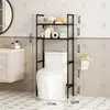 Prateleira de armazenamento multifuncional para banheiro, prateleira para vaso sanitário, prateleira de chão multicamadas para máquina de lavar, armário de armazenamento