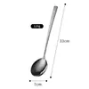 Cuchara Sopera y Espumadera de Acero Inoxidable Martillado 304 con Mango Largo, Utensilio Sencillo para Cocina y Restaurante, Espumadera para Hot Pot, Cuchara para Alimentos, Cucharón para Sopa