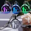 Llavero de Cristal Colgante Luminoso Creativo Personalizado Regalo de Cumpleaños Foto Impresa a Color Grabado 3D Regalo Personalizado