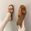Chinelos Femininos Verão Nova Moda Versátil Tira Cruzada Uma Tira Casa Antiderrapante Transfronteiriço Comércio Exterior Online Popular Ins Tendência