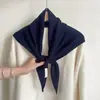 Cachecol de Tricô 100% Lã Australiana Cachecol Triangular Outono e Inverno Estilo Coreano Atmosfera Feminino de Alta Qualidade Pequeno Lenço