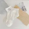 Calcetines de algodón para mujer de primavera y otoño, calcetines de verano finos divertidos, calcetines de verano de media pantorrilla, calcetines blancos cortos de moda para Instagram
