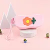 Em Estoque Transfronteiriço Estojo de Silicone para Óculos em Formato de Coração Nova Bolsa Portátil para Armazenamento de Óculos de Sol Estojo de Silicone para Óculos com Estampa de Flores