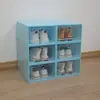 Caja de almacenamiento de zapatos de plástico PP transparente, gruesa y a prueba de polvo, con cajón abatible de plástico