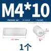 Tornillos Super para Máquina Dorados, Tornillos Plásticos Sin Cabeza, Tornillos de Fijación de Cabeza Plana, Tornillos de Fijación de Nylon, Tuercas, Arandelas M3M4