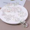 Ab Cadena Luminosa Transparente de Colores 0-9 Digital para Teléfono Móvil Llavero Colgante de Perlas Perlas Sueltas Accesorios de Resina DIY Joyería