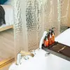 Cortina de Ducha Peva Impresa en 3D Transfronteriza en Stock, Engrosada, Impermeable, a Prueba de Moho, Divisor de Baño, Incluye Ganchos
