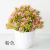 Decoração de flor artificial interna flor artificial sala de estar vasos de plantas ornamentos hemisfério artificial flor espinhosa flor de plástico pequeno conjunto de bonsai