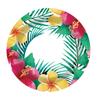 Nuevo Tema de Cumpleaños de Flor de Hibisco Hawaiano Vasos de Papel Desechables Platos de Papel Servilletas Cuchillo, Tenedor y Cuchara Suministros para Vajilla de Fiesta