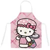 Delantal infantil HelloKitty, diseño de gato rosa, anti-manchas, delantal para adultos, venta directa de fábrica, baberos disponibles para venta al por mayor