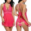 Europa e Estados Unidos novos fabricantes atacado comércio exterior Europa e Estados Unidos lingerie sexy sexy renda transparente malha pescoço pendurado pijama sexy
