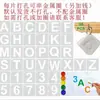 Suministro Exclusivo Transfronterizo de Juego de 36 Piezas de Plantillas de Letras del Alfabeto Inglés Pintadas con Números 62 Decoración de Pared Hueca para Pintar