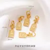 Accesorios de cobre chapados en oro de 24 quilates, exquisitos accesorios huecos calados, componentes de joyería hechos a mano para DIY, pulsera collar de calabaza