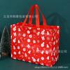 Bolsas navideñas no tejidas recubiertas transfronterizas en stock, bolsas de compras ecológicas, bolsas de regalo de color, fabricantes mayoristas de bolsos