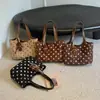 Bolso de mano simple, de gran capacidad, a la moda con lunares, elegante y chic, un bolso de hombro único y casual adecuado para el trabajo y los desplazamientos