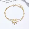 Pulsera Candado de Paz para Mujer, Plata 925, Cuentas Redondas de Doble Capa, Sencilla y Elegante, Joyería de Moda Estilo Ins, Lujo Ligero, Nicho, Accesorio Versátil