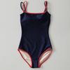 Maiô peça única roupa de ginástica feminina alça fina collant decotado sexy costas nuas comércio exterior traje de banho para férias em fontes termais