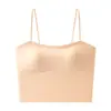 Base Líquida de Alta Qualidade Camisola Regata Roupa Íntima Feminina com Bojos Sem Costura Modeladora Emagrecimento Costas Bonitas Camada Base Top Sem Mangas