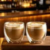 Taza de Vidrio Transparente Engrosada con Forma de Huevo, Taza de Té de Flores Doble Pared Aislada Anti-quemaduras, Vaso de Agua de Vidrio Hueco de Doble Pared Resistente a Altas Temperaturas