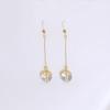 Colgante de Bola Transparente Nicho Pendientes Elegantes de Alta Gama Pendientes de Cristal de Color para Mujer Pendientes Largos Pendientes Nuevos