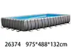 Estante de tubería rectangular original piscina para remar soporte grande piscina para nadar familiar infantil engrosado