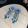 Pendientes, Anillos, Pulseras de Flor Ovalada Hueca de Zircón de Lujo Transfronterizos y Joyería de Lujo de Alto Nivel para Banquetes