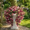 Popular 69 Galhos Eucalipto Artificial Narciso Orquídea Decoração Externa para Casa Trepadeira Pendurada na Parede Flor Artificial Trepadeira Decoração de Natal
