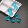 Pedra de Cristal de Vidro Emendado Cabochão Oval Pedra Solta Gema Colorida Paraíba Imitação Pedra Solta Acessório de Pedra para Joias