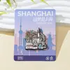 Imán de Nevera Divertido de Metal de Shanghái, Estilo Chino, Moderno, Diseño Creativo 3D, Souvenir Turístico de la Torre Perla Oriental