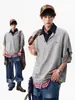 Camisa Polo Falsa de Dos Piezas con Solapa y Media Cremallera, Camiseta de Manga Corta para Hombre, Top Casual Versátil Holgado de Verano