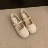 Zapatos Individuales Mary Jane Bajos Retro Franceses para Mujer 2026 Estilo Nuevo Estilo de Noche Correa Única Gamuza Estilo Pequeño Chanel Mocasines
