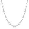 Collar de Cadena de Clip de Papel Transfronterizo Europeo y Americano de Amazon, Collar de Cadena de Acero Inoxidable con un Diseño Sencillo de Cadena para Clavícula, Venta al por Mayor