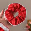 Dulce Liga para el Cabello Scrunchie para Mujeres, Satén de Alta Gama Estilo Coreano Versátil Cuerda para el Cabello, Suave Encaje Lunares Accesorio para el Cabello, Pañuelo Cuadrado para la Cabeza