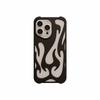 Funda para teléfono móvil Apple 16promax con diseño de llama hueca esmerilada, resistente a caídas, suave y con todo incluido para iPhone 15