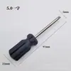 Destornillador de cruz de 5,0 pulgadas con mango negro y cabeza de rábano, venta directa de fábrica, herramienta de hardware, destornillador, destornillador corto