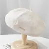 Chapéu Boina Novo Estilo Coreano Retrô Meilade para Mulheres Outono/Inverno Couro Literário Versátil Afina o Rosto Chapéu Abóbora