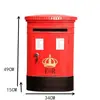 Buzón de Hierro Forjado Estilo Británico Montado en Pared con Cerradura, Caja de Amor