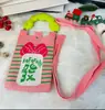 Bolso de Teléfono Móvil a Cuadros para Mujer Bolso Cruzado de Hombro Pequeño Lindo Ligero Bolso Tejido Bolso de Punto