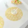 Venta Caliente de Amazon Mantel Redondo con Rayas Verticales Posavasos para Taza de Agua Salvamanteles Esterilla para Bol Posavasos Decorativo de Escritorio