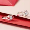 Temperamento coreano aretes de corazón de plata 925 aretes mujer chapados en platino simples de amor aretes venta al por mayor
