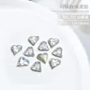 Rhinestones de Punta Trasera para Uñas, Rhinestones en Forma de Corazón, Rhinestones Blancos Brillantes en Forma de Cojín, Rhinestones en Forma de Durazno, Rhinestones Cuadrados Gruesos, Rhinestones Rectangulares, Decoraciones para Uñas, 10 Piezas